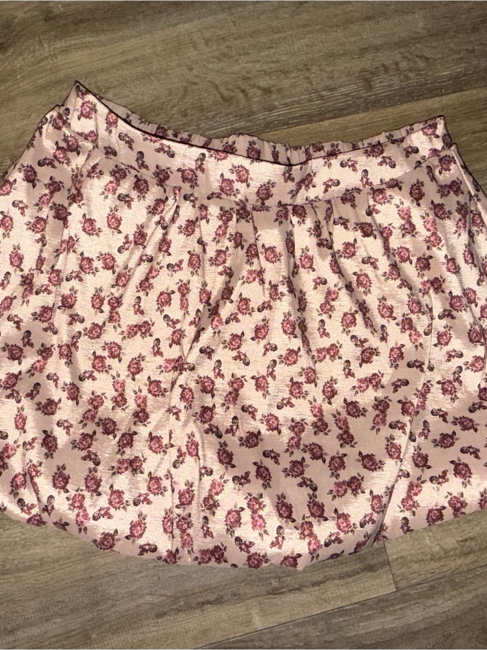 Altar'd State Pink Floral Bubble Skirt